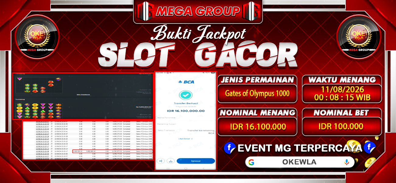 Bukti JP situs Okewla hari Selasa, 11 Agustus 2026