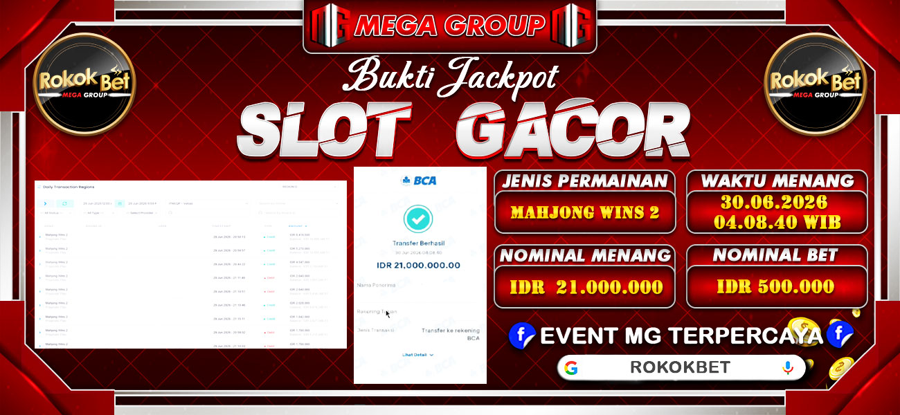 Bukti JP situs Rokokbet hari Selasa, 30 Juni 2026
